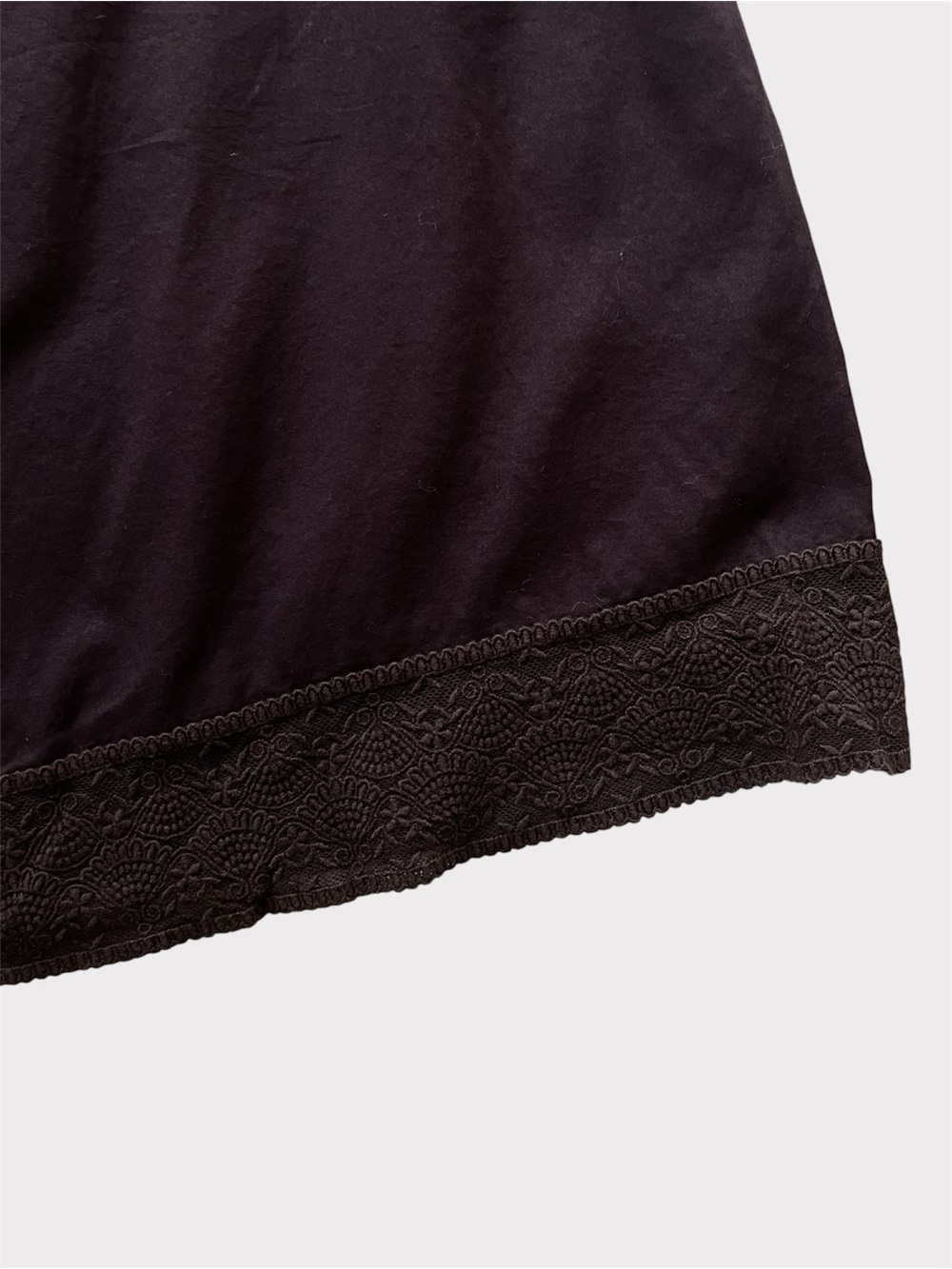 90's Vintage Victoria's Secret Brown lace trim maxi cotton dress - Picture 6 of 9